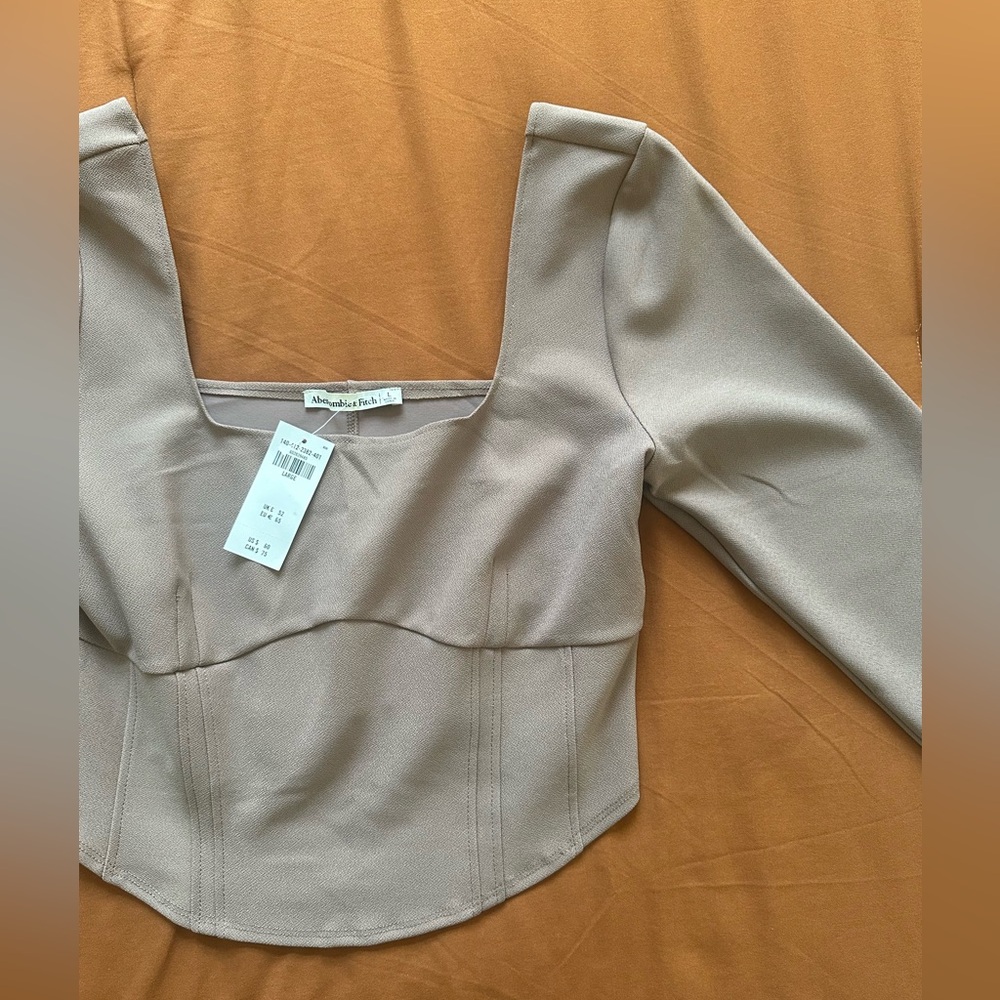 Abercrombie & Fitch - corset top in taupe NWT
